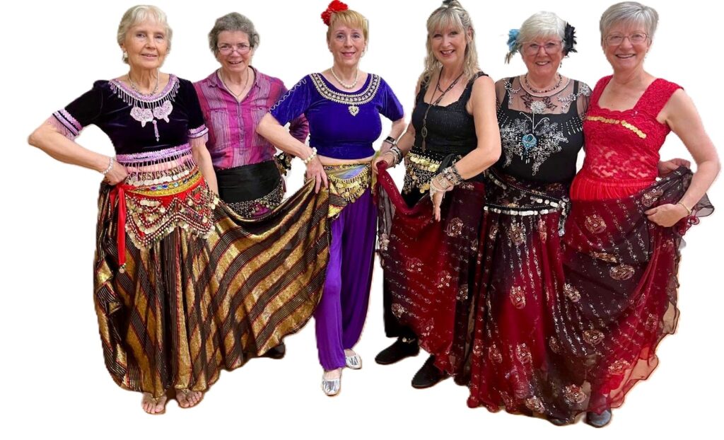U3A BellyBelles - assisting me with a 
demonstration & participation with members of the Worcester Stroke Club